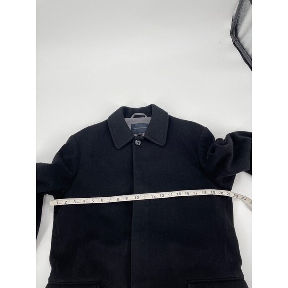 Banana Republic Mens Medium Wool Cashmere Blend Overcoat Classic Black Winter - Picture 8 of 8